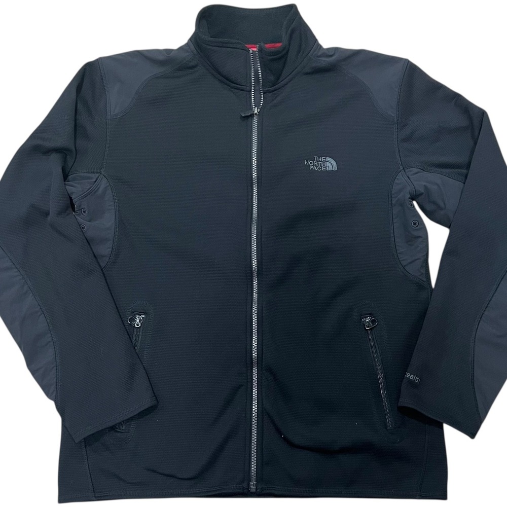 The‎ North Face TKA Stealth Jacket Men's Medium Black Full Zip Fleece A11